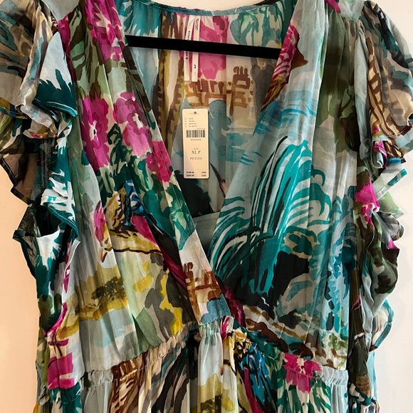 Anthropologie V-Neck Flutter-Sleeve Dress - Picture 6 of 6